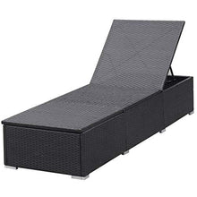 vidaXL 2X Lettini Prendisole con Cuscini Sfoderabili Impermeabile Robusto Sedie a Sdraio da Giardino in Polyrattan Nero e Bianco Crema