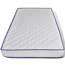 Festnight Letto con Materasso Memory Foam Bianco in Similpelle con Rete a Doghe di Legno 90x200 cm