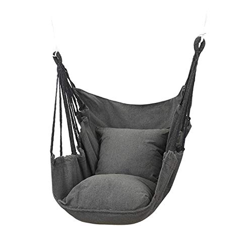 ZHIYA Sedia per Amaca in Cotone Altalena per Appendere la Corda Comfort e durabilità di qualità Superiore Amaca in Tela Sedile per Appendere l'altalena Portatile per Esterni all'aperto Rational