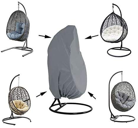YCHK Copertura per Sedia a Dondolo, Impermeabile, Antipolvere, per Patio, Patio, Sedia a Dondolo D'uovo, Sedia Galleggiante (Grey)