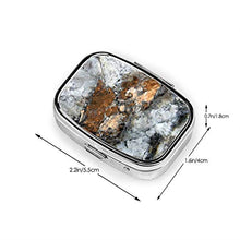 Scatola quadrata per pillole medicinali in rame mica moda pillola organizzatore viaggio pillola dispenser per vitamine integratori