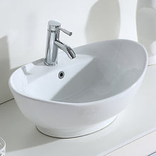 ERIDANUS Serie Lottie , Lavabo di Ceramica Bianco Lusso Lavandino Lavello Lavamano Lavabo da Appoggio Tondo Ovale Bacinella Lavandino Lavello per Bagno Casa Bidet Lavabo