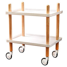 WY&WY Multi-Function Cucina Trolley Carrello Spesa Bar in Bagno Bagagli Trolley di Rolling Trolley Carrello 2-Tier Bagagli Carrello Mensole Utility in Metallo con Ruote,Bianca