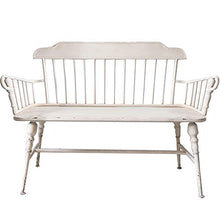 Sedia Doppia Panca da Giardino, Sedile Posteriore per Il Tempo Libero del Balcone in Stile Distressed, Panchine Decorative in Metallo per terrazze durevoli, Sedia da Pranzo Sedia da caffè
