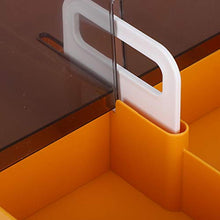 Asixxsix Custodia, Scatola Organizer, Flip Trasparente Portatile a Doppio Strato per Ufficio Domestico