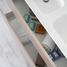 Bagno Italia Mobile Arredo Bagno Light 120cm sospeso doppio lavabo rovere con due cassetti soft close Mobili I
