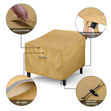 Sunkorto Fodera per Sedia da Esterno Impermeabile, Impermeabile, per Esterno, Prato, mobili da Giardino, Colore Marrone Chiaro, 2 Dimensioni per Scegliere, 89X97X79cm, Confezione da 1