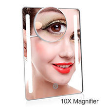 Specchio cosmetico da tavolo USB 20Pcs LED Touch Screen Tavolo Lampada cosmetica con lente d'ingrandimento 10X