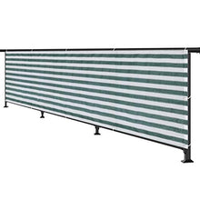 WUZMING Frangivista Balcone Parabrezza Recinzione Copertura HDPE Protezione UV Si Adatta Ringhiere per Appartamenti, Decking del Patio, con Fascette Fermacavi (Color : Green-White, Size : 90x400cm)