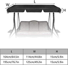 SXMY Copertura di Ricambio per Dondolo da Giardino, Copertura Antipioggia Superiore Oscillante 210D Aggiornata per Giardino, Esterno, Patio, Yard, Seat,001,164 x 114 x 15cm