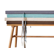 Waigg Kii - Cuscino per panca da interni ed esterni, 2 3 posti, per panca da giardino, 100/120 cm, spessore 3/5 cm, per sala da pranzo (160 x 40 x 3 cm, blu scuro)