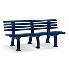 Panca di Esterno in plastica – A 9 Lame – Larghezza 1500 mm, verde schiuma – Panca Panca di Esterno Panca in plastica banchi banchi di Esterno banchi in plastica