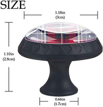 Modello in tessuto scozzese a quadri rosso navy Pomelli per Porta Set di 4 Pomelli per Mobili Manopole per Cassetti Cucina Armadio Vetro