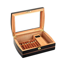 WRJY Humidor per sigari Scatola per sigari Produzione in Legno di Cedro con igrometro e umidificatore Scatola per umidità costante humidor per sigari da Viaggio Scatola Regalo Portatile