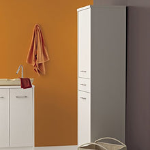 Colavene Mobile Colonna 45x38x172 Domestica con cassetto e Cesto portabiancheria