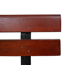 Mendler Panca panchina da Giardino terrazza HWC-F96 Legno ghisa - 3 posti 170cm Marrone
