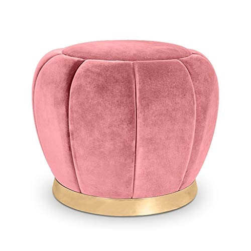 Mobili per la casa e Giardino Trucco Sgabello Seduta Poggiapiedi Poggiapiedi Sgabello Rotondo Sgabello da Terra per Soggiorno Camera da Letto Coffee Shop-Pink Ottomani da Cucina