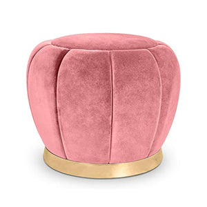 Mobili per la casa e Giardino Trucco Sgabello Seduta Poggiapiedi Poggiapiedi Sgabello Rotondo Sgabello da Terra per Soggiorno Camera da Letto Coffee Shop-Pink Ottomani da Cucina