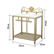Xinxinchaoshi Comodino Europeo Ferro battuto Comodino personalità Semplice Comodino Camera da Letto Piccola scrivania Governo di immagazzinaggio Creativa Locker Tavolino da Divano (Color : Gold)