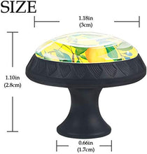 Frutta gialla Limone Verde Foglia Blu Floreale Pomelli per Porta Set di 4 Pomelli per Mobili Manopole per Cassetti Cucina Armadio Vetro