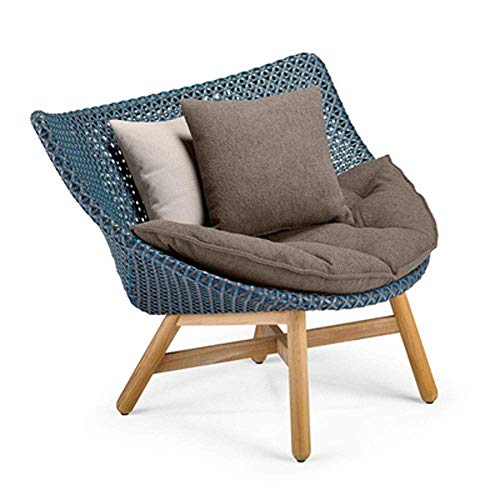 Balcone Leisure Small Sofa Teng Lazy Sofa Chair Chair Sofa Lazy Wood Mobili da Esterno (Divani Dimensioni: 850x700x800mm) (Colore: C)