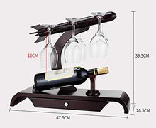 Scaffale Legno Porta Vino Portabottiglie Per Vino Pratico Scaffale Per Bottiglie Di Vino- Portabottiglie Per Decorazione Domestica, 1 Bottiglia E 6 Bicchieri Da Vino