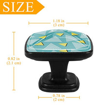 Configurazione astratta di triangoli Pomelli per Porta Set di 4 Pomelli per Mobili Manopole per Cassetti Cucina Armadio Vetro