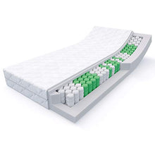 MSS Materasso a molle insacchettate a 7 zone, alto 20 cm, 180 x 200 cm, H5-XL, con rivestimento trapuntato di alta qualità, colore: bianco