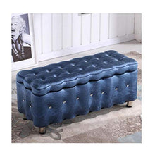 Pouf Panca Ottomana Stoccaggio Ottomano Bench Poggiapiedi Trapuntato in Tessuto Imbottito Scarpe Panca Living Room Divano Banco Bedroom End Sgabello Poggiapiedi con Ascensore Top