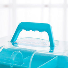 Ovitop Scatola Medica a Doppio Strato con Coperchio Scatola di Immagazzinaggio Medico Soccorso Kit di Pronto Soccorso Domestico Portatile-Blu