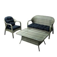 Redcolourful - Set di 3 cuscini per sedie, cuscini per divano, per patio, chaiselongue per la casa, interni ed esterni, colore grigio, 3 pezzi