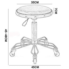 GYPPG Sgabello da Trucco per Camera da Letto Nordico, può Sollevare Sgabello da Parrucchiere Girevole a 360 ° Sgabello da Manicure Sgabello da Bar retrò in Pelle PU Barber Shop Sedia da