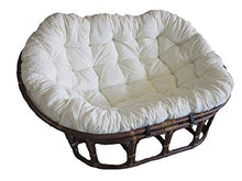 fantasie d oriente Poltrona PAPASAN Divano 2 POSTI Rattan Noce Dimensioni CM 170X105X87 H Vimini con Cuscino E Cinghie Salotto