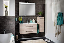 Fackelmann B. Clever armadietto a Specchio LED (90 cm) Marrone Alaska in Legno di Frassino, 82976