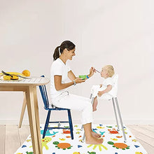 Plartree Tappetino seggiolone bimbi,130 * 130cm Tappeto per il Seggiolone,Seggiolone Play Picnic Mess Mat Tovaglia Neonato Salva Pavimenti Tappeto Antispruzzo Lavabile Impermeabile