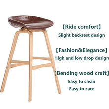 Sgabelli da Bar Sedia da Pranzo Sedia bar in legno, sedia da pranzo in stile nordico, cuscino in pelle PU / lino, sgabello da bar cucina, Una varietà di colori tra cui scegliere, Adatto per bar colazi