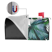 Copertura magnetica per cassetta postale con foglie di palma tropicale di ibisco, design unico, per giardino, cortile, dimensioni standard, 53 x 45 cm