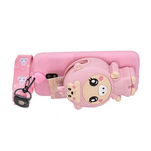 Artfeel Portafoglio Cover per Samsung Galaxy J3 2017/J330,Carino 3D Cartoni Animati Morbido Silicone TPU Custodia con Cerniera Tasca e Cinturino Cordino al Collo Caso,Maiale Rosa