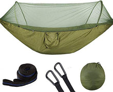 FTVOGUE - Amaca da campeggio doppia/singola e portatile, con zanzariera, per viaggi, campeggio, escursioni, cortile (01)