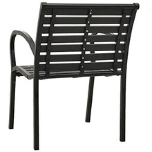 vidaXL 2X Sedie da Giardino Classiche Sedute Poltroncine con Braccioli Ricurvi Robuste Elegante Arredi da Esterno Grigio in Legno e Acciaio