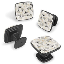 Set di 4 pezzi con maniglia quadrata per armadio da cucina, credenza, cassettiera, cassettiera, con viti, per cucina, comò, armadietto, bagno, armadio floreale dente di leone