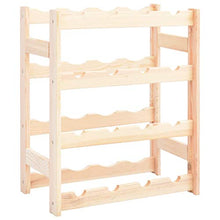 Goliraya Portavino da 16 Bottiglie in Legno di Pino,Mobile Porta Bottiglie Vino,Porta Bottiglie Vino in Legno Massello 43 x 25 x 54 cm