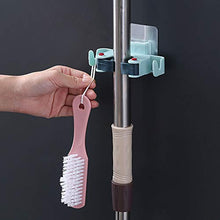ZXCASDF Nessun Rack Punzonatura Mop Bagno Muro Appeso Mop Clip in Bagno Parete Gancio Scopa Clip Nessuna Clip Mop Durevole Traccia Struttura della Scopa Stabile Portanti