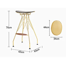 Sgabello da bar LF alla moda, creativo, per la casa, con schienale alto rotante, sgabello per colazione, ristorante e sollevamento (colore: arancione)