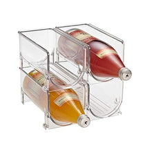 Portabottiglie di vino Cremagliera del vino, 4pack frigorifero Organizzatore Cucina Bottiglia per bottiglie Stabilimento impilabile Bottiglie di vino Bottiglie Display Shelf Frigorifero Organizzatore