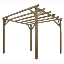 Pergola Gazebo Lasa In Legno Di Pino Impregnato 300X300Xh240 Cm