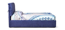 Goldflex - Letto Imbottito Contenitore MOD. Juanita, Compresa Rete Ortopedica Piazza E Mezza 120x200 Sollevamento Verticale, Pistoni a Gas, Rivestimento Alessia 01 Ghiaccio SFODERABILE, Made in Italy