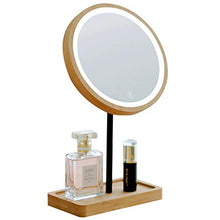 Makeup mirror Specchio per Il Trucco Specchio per Il Trucco in Legno con Luce Diurna a LED con Lampada Specchio da Trucco da Tavolo per Desktop Specchio da Trucco Portatile USB Ricaricabile