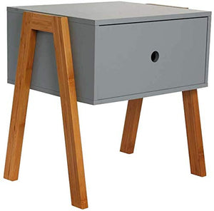 Home Deco Factory Tavolo, MDF, Grigio, 44 x 35 x 45,30 cm