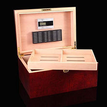 FxsD Cigar Box, Cedar Fodera, Grande capacità a Due Zone 4 Cedar Cigar Humidor con igrometro e umidificatore ## (Color : A)
